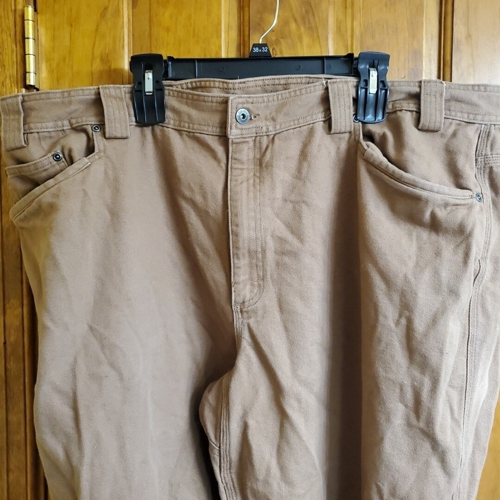 Duluth Trading Co 48x30 Fire Hose‎ Pants Mens Brown Canvas Workwear Rugged Cargo